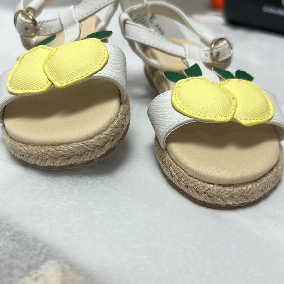 Janie and Jack 100048261 Collections White Lemon Sandals NWT size 7 - Picture 4 of 9